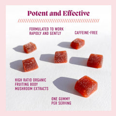 Close-up of Microjoy Motivate gummies showing chewy texture