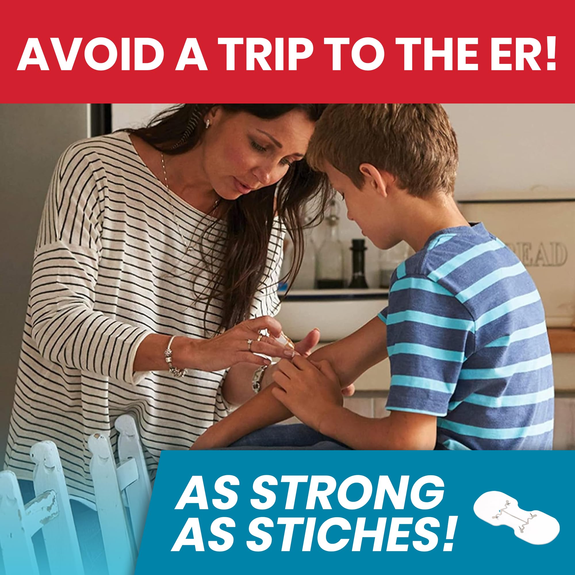 Micromend three-pack display illustrating ready-to-use kits for emergencies