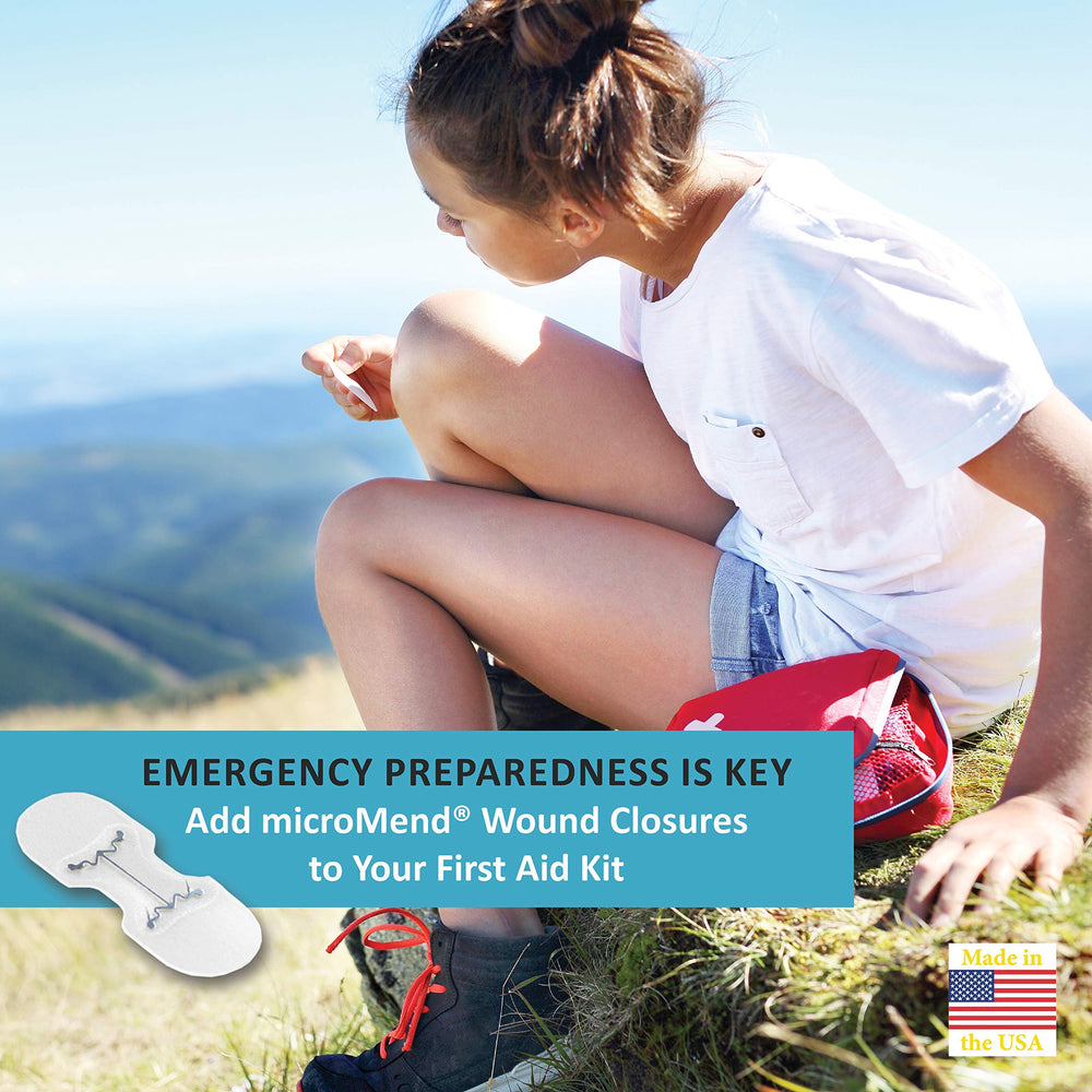 This compact, portable first aid kit is ready for travel.