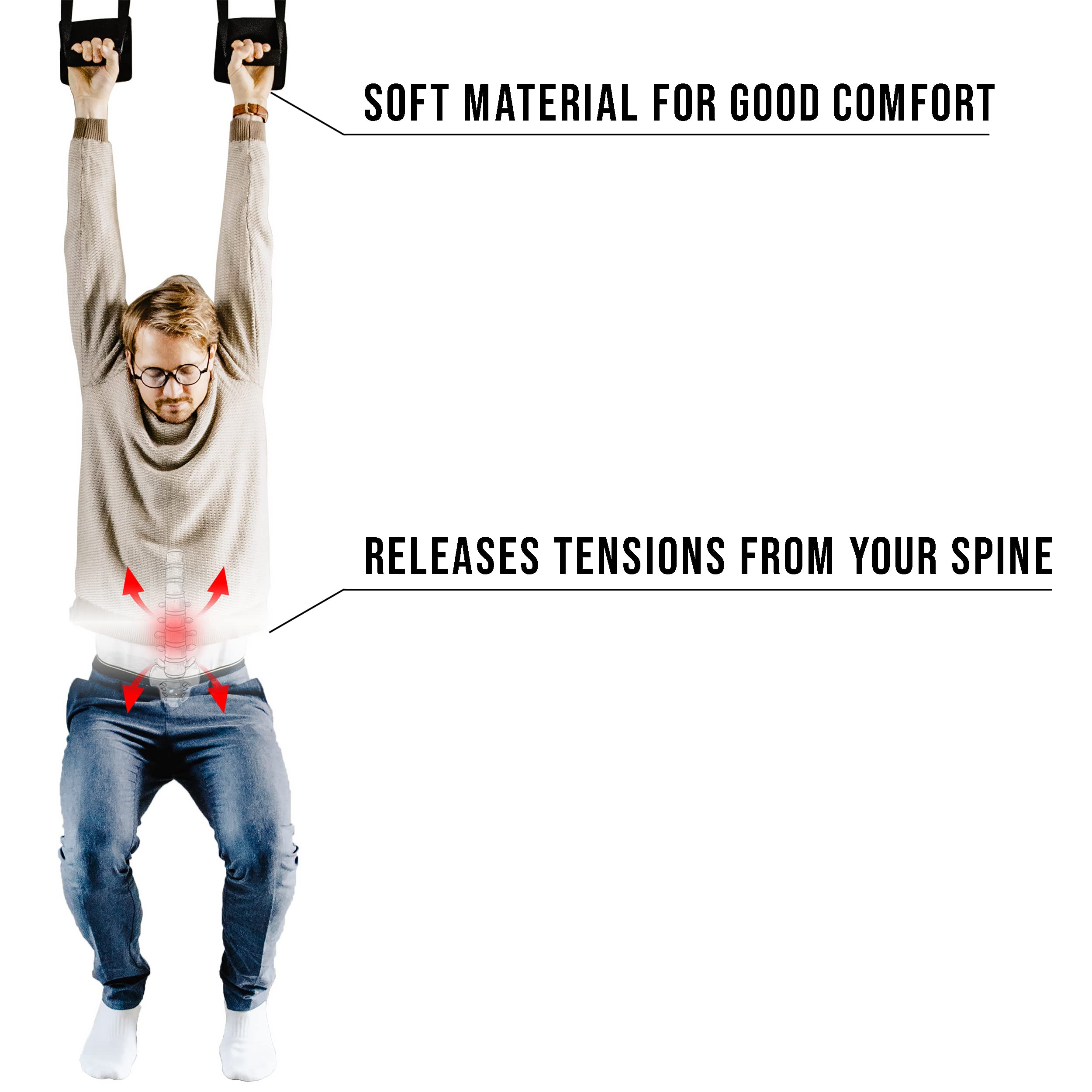 Mieko back stretcher package shows included accessories for easy setup