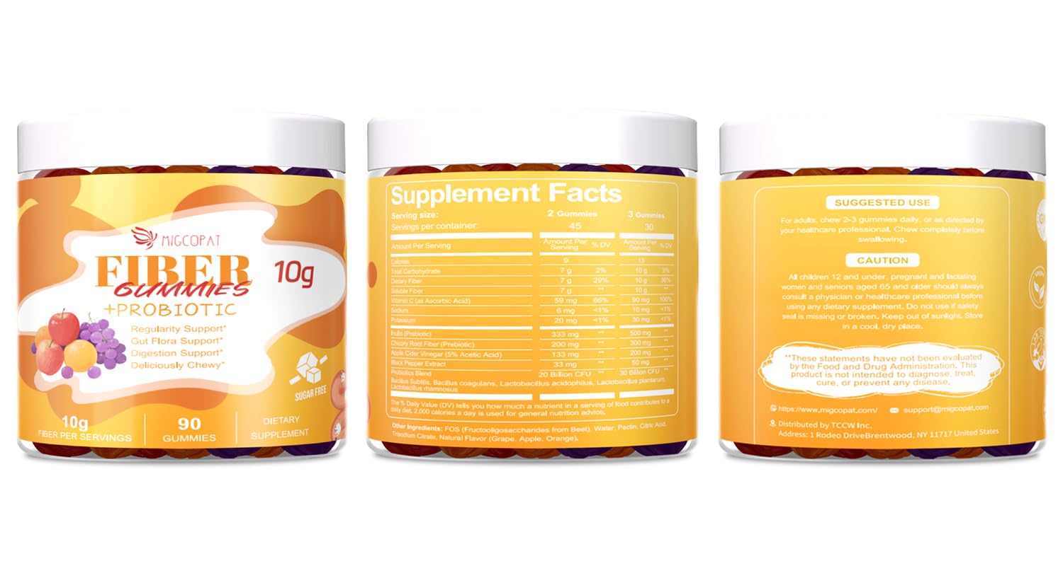 Migcopat 90-count bottle signaling value and ongoing digestive support.