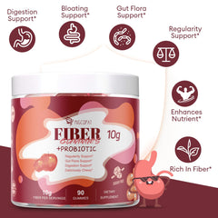 Apple cider vinegar ingredient visual in Migcopat gummies supporting digestion.