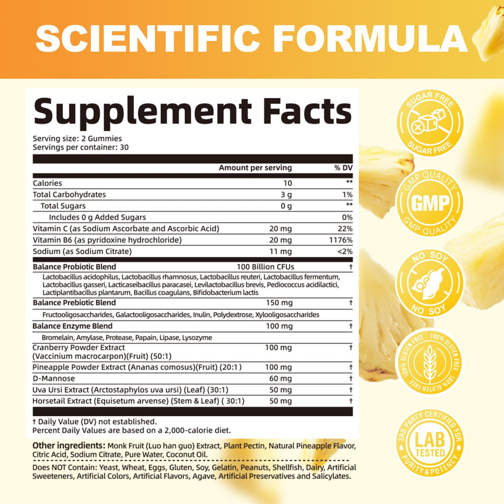 Migcopat Balance Probiotic 100B CFU label close-up for gut and immune support.