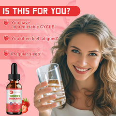 Pouring Migcopat drops into water shows easy daily use for cortisol balance.