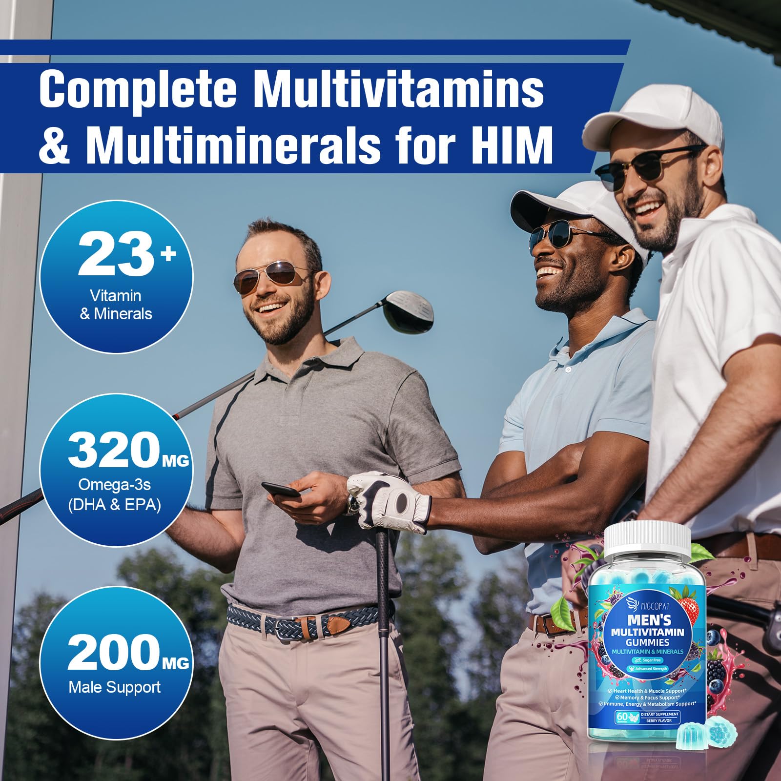 Migcopat high-potency vitamins label featuring B vitamins for energy metabolism.