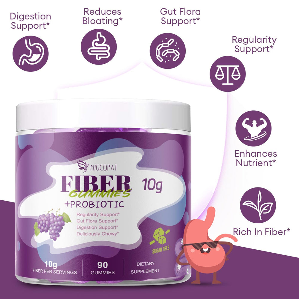 Migcopat prebiotic inulin chicory root image signals synergistic gut support.