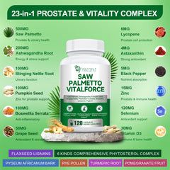 Migcopat saw palmetto capsules showing easy-to-swallow capsules