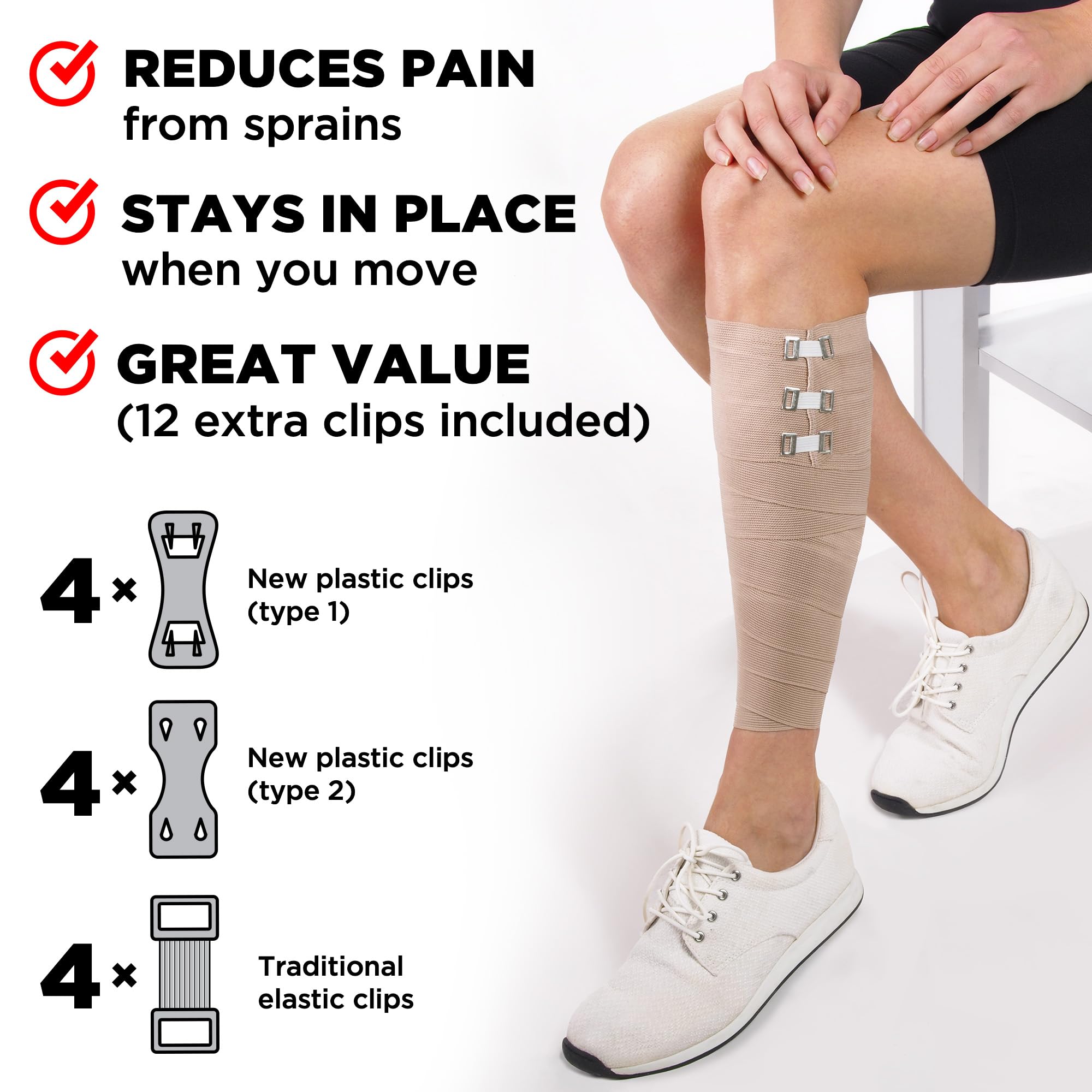 Mighty-X Bandage Wrap Individually Packed — hygienic, ready-to-use wraps.