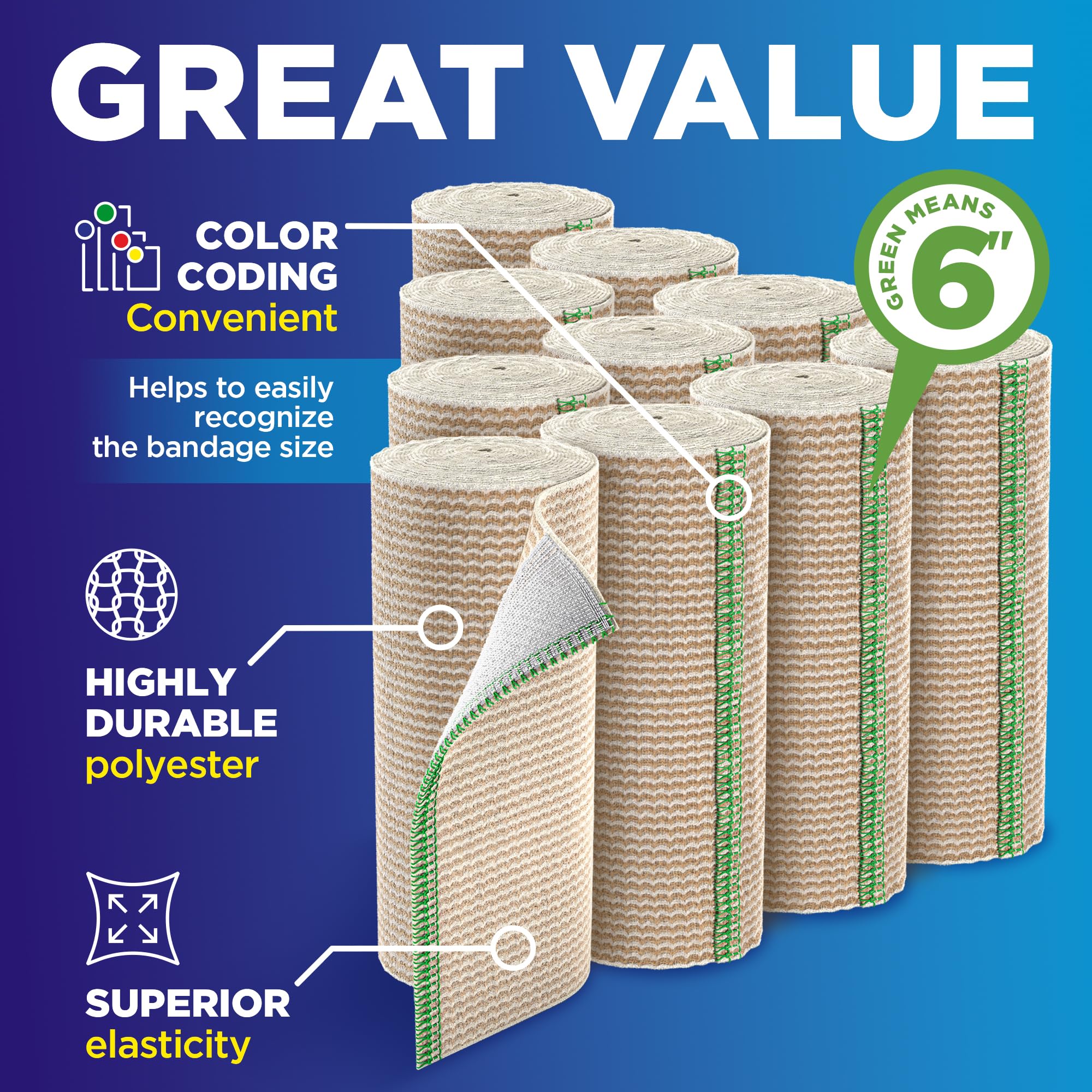 Mighty-X elastic bandage provides strong, comfortable support for active days.