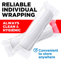Mighty-X latex-free gauze rolls are individually wrapped for clean use.