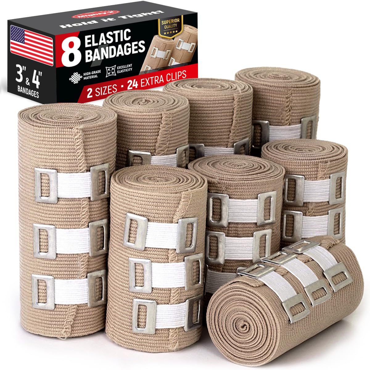 Mighty-X premium elastic bandage wrap 3-inch roll for precise wrist compression.