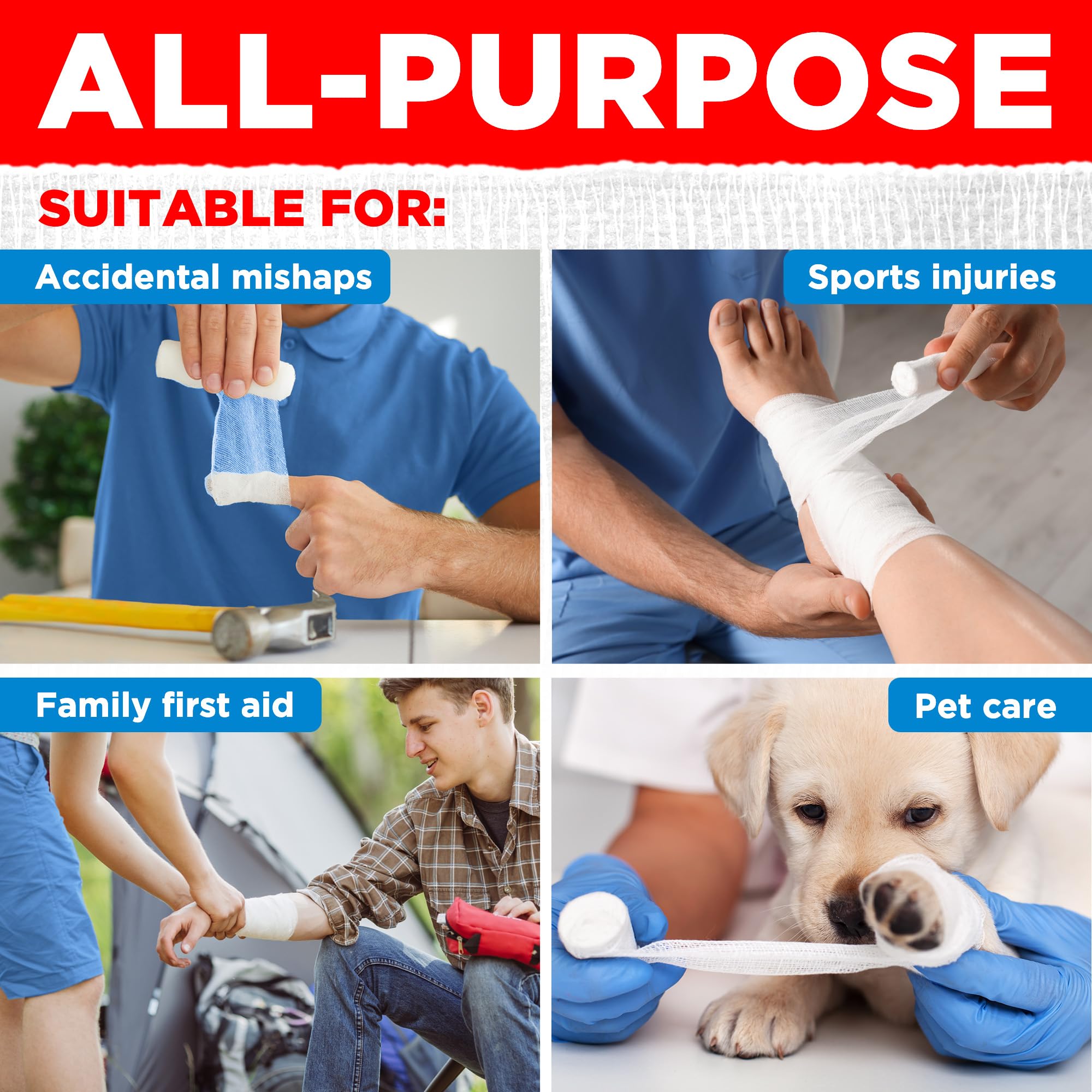 Mighty-X gauze rolls are a practical value-packed first-aid kit staple.