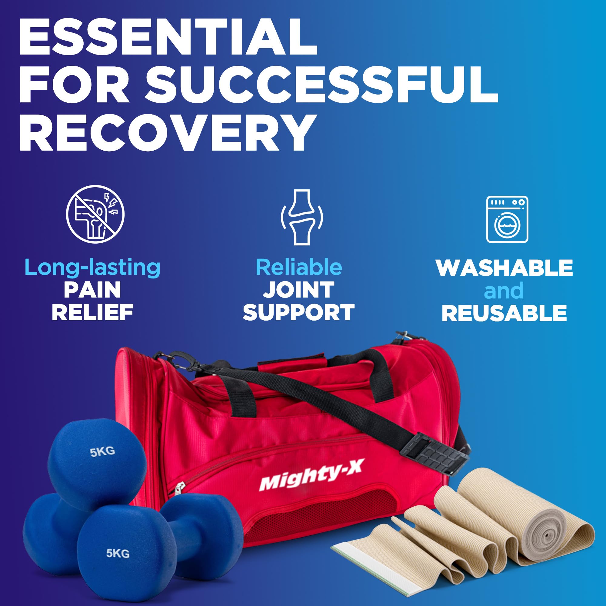 Mighty-X material resistente y transpirable ofrece comodidad durante uso prolongado.