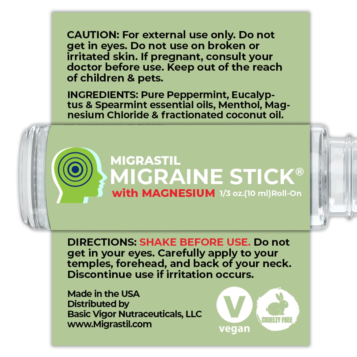 MIGRASTIL Migraine Stick compact size ideal for on-the-go use.