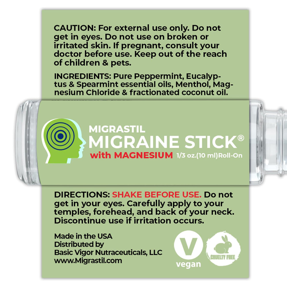 MIGRASTIL Migraine Stick compact size ideal for on-the-go use.