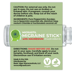 MIGRASTIL Migraine Stick compact size ideal for on-the-go use.