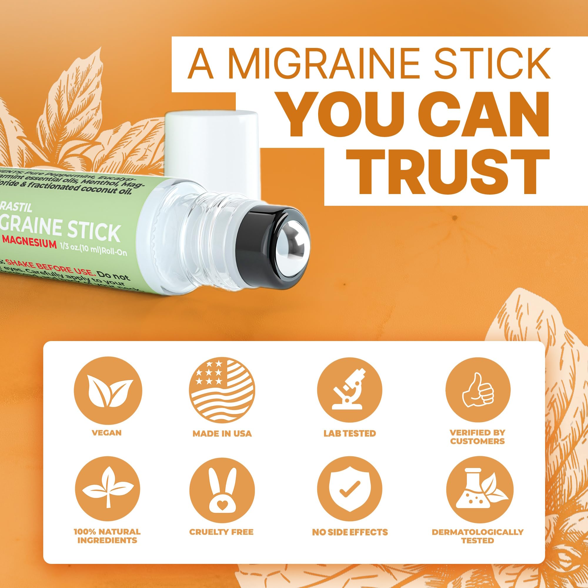MIGRASTIL Migraine Stick travel-friendly design fits pocket or purse.