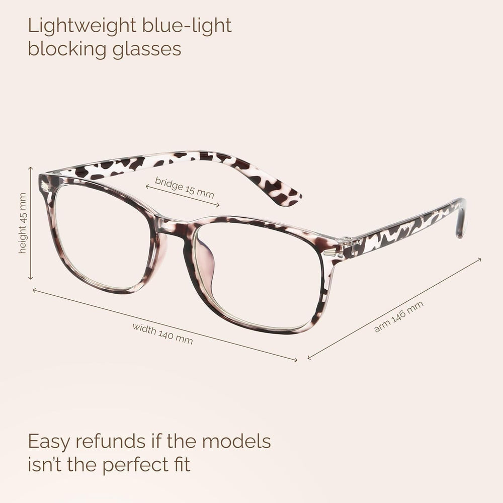 MIGSIR blue light blocking glasses worn by a man for comfortable computer use