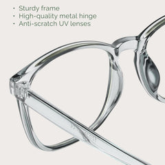 MIGSIR blue light glasses in use at a desk to ease eyes during long sessions