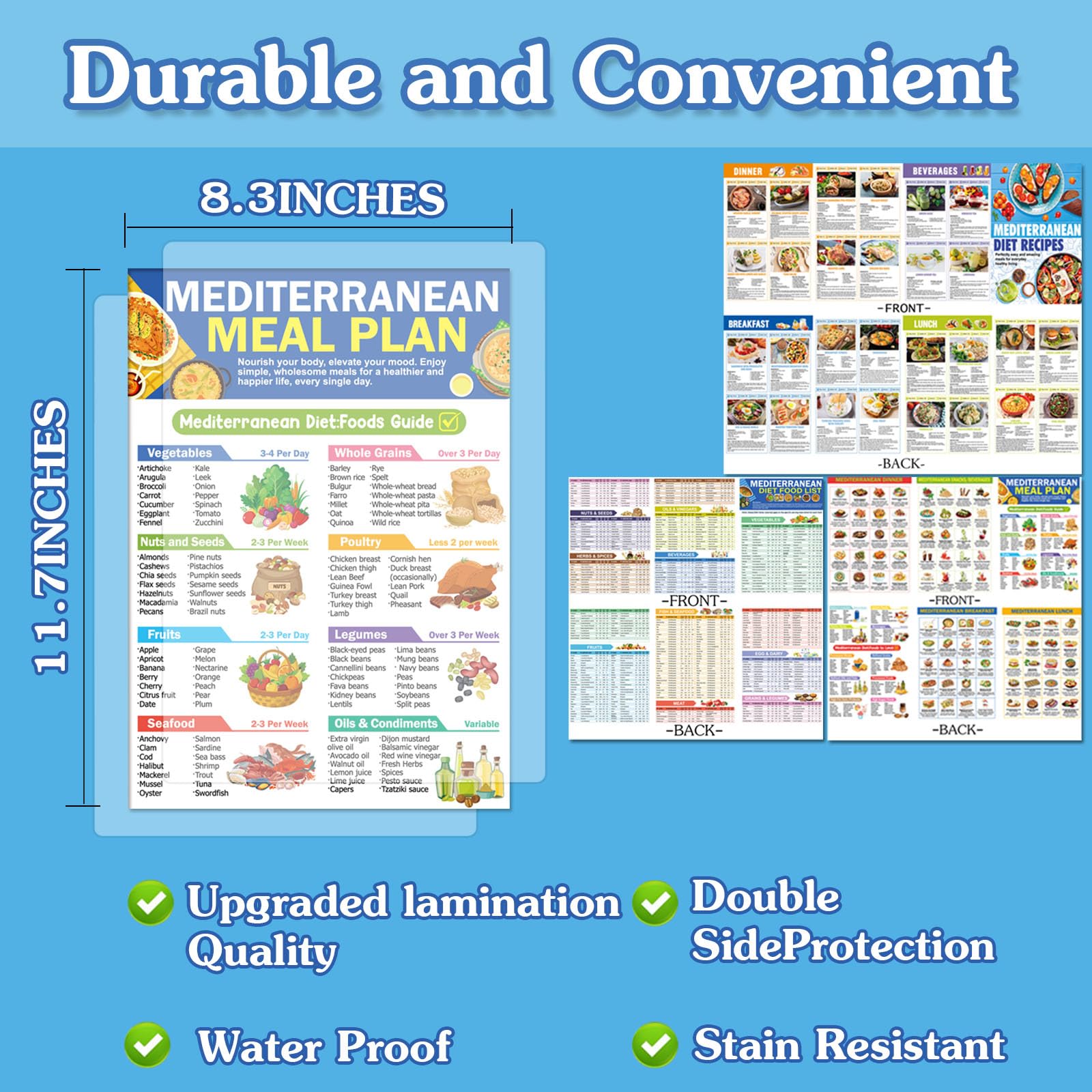 MikerDelisin durable printing poster set stands up to busy kitchens.
