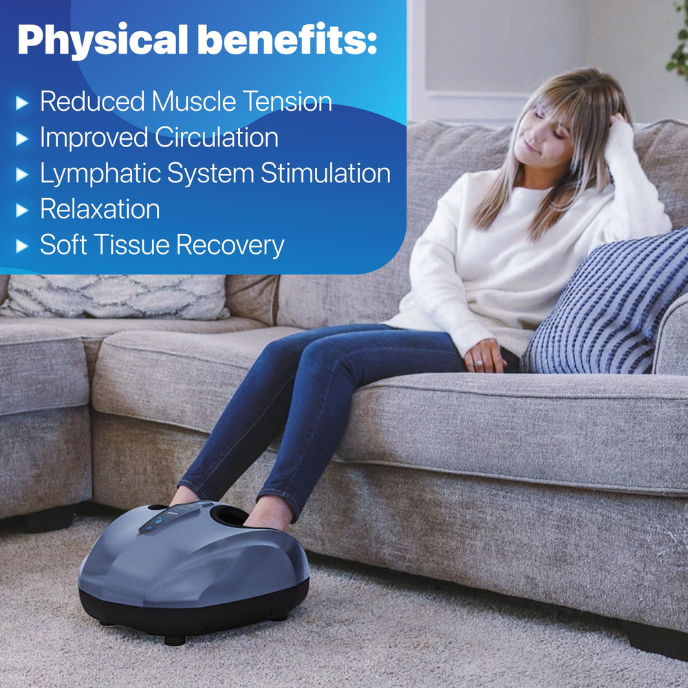 MIKO foot massager in living room for a restful break.