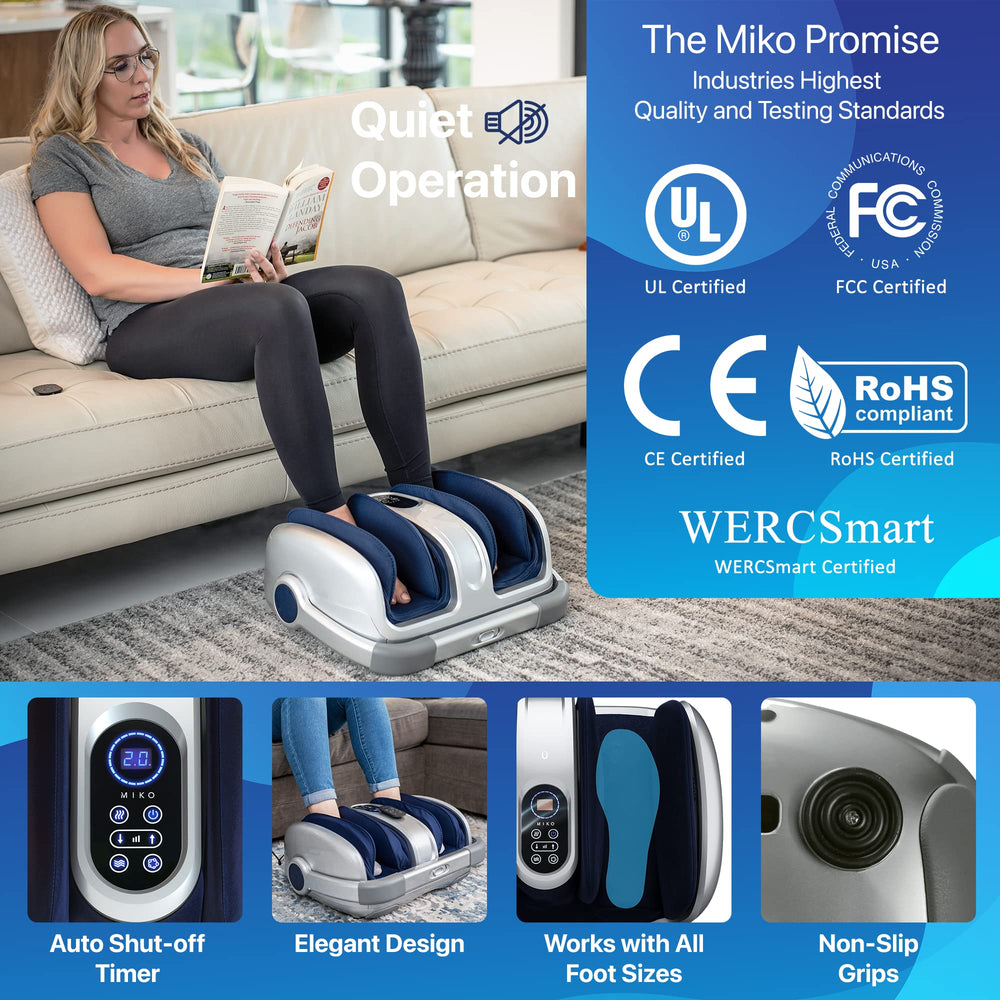 Miko Shiatsu device offers multiple pressure levels for personalized comfort.