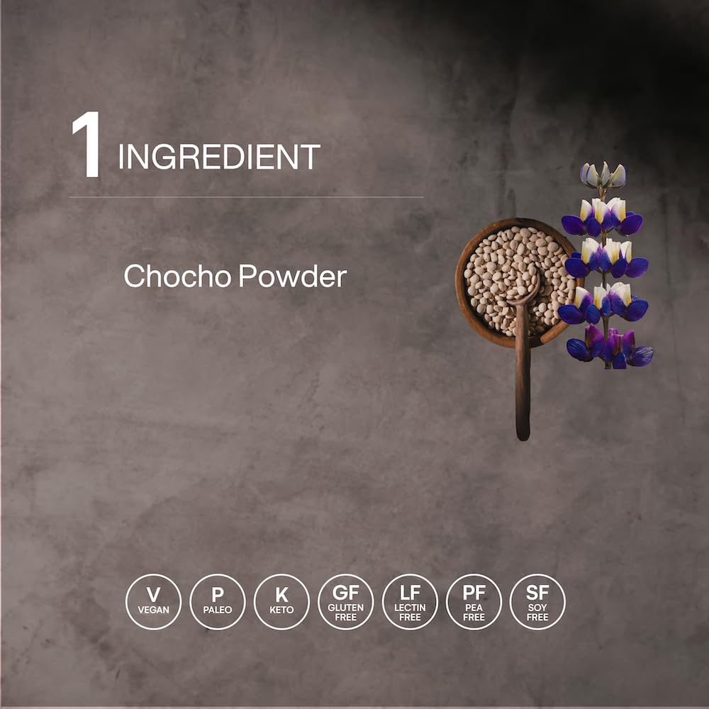 Close-up of fiber-rich mix with Mikuna Chocho, highlighting gut-friendly formula.