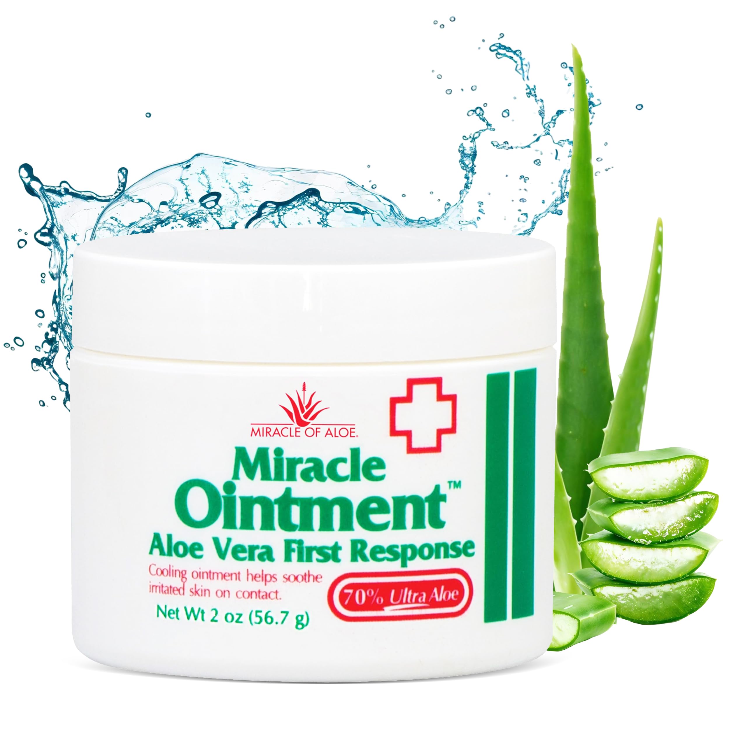 Milagro del Aloe frasco ungüento: alivio suave para molestias cutáneas.