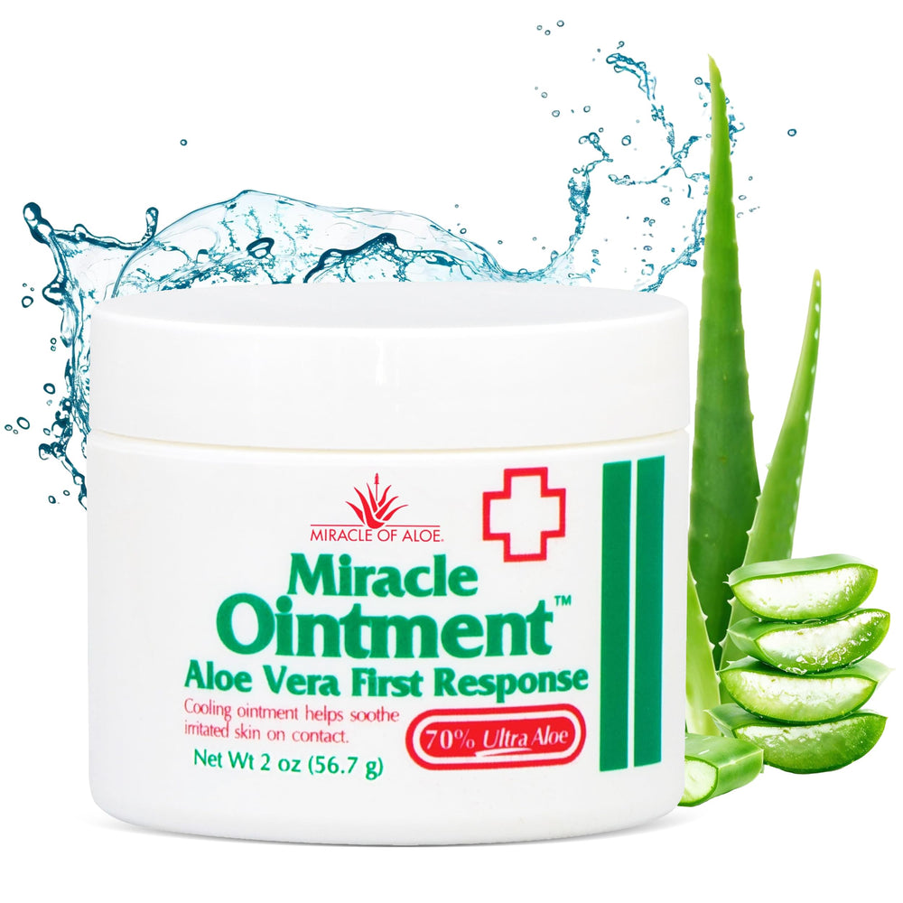 Milagro del Aloe frasco ungüento: alivio suave para molestias cutáneas.