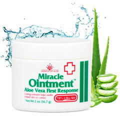 Milagro del Aloe frasco ungüento: alivio suave para molestias cutáneas.