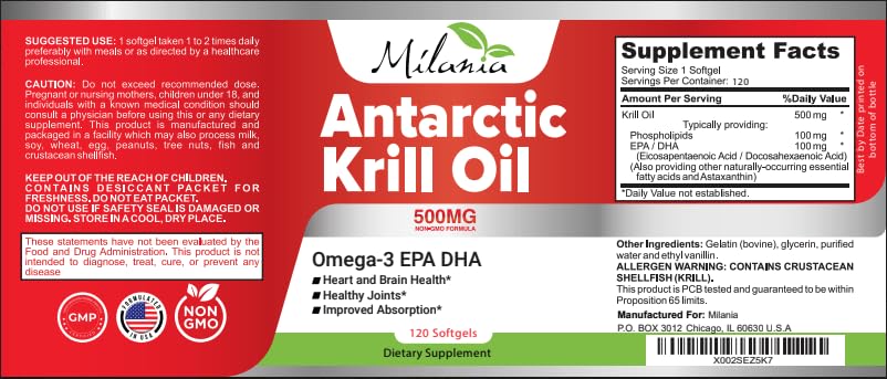Milania Antarctic Krill Oil in a cup scene for easy daily intake