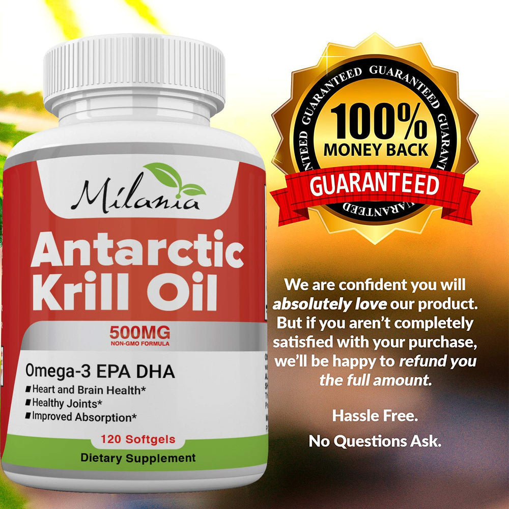 Milania Krill Oil purity seal indicating quality assurance