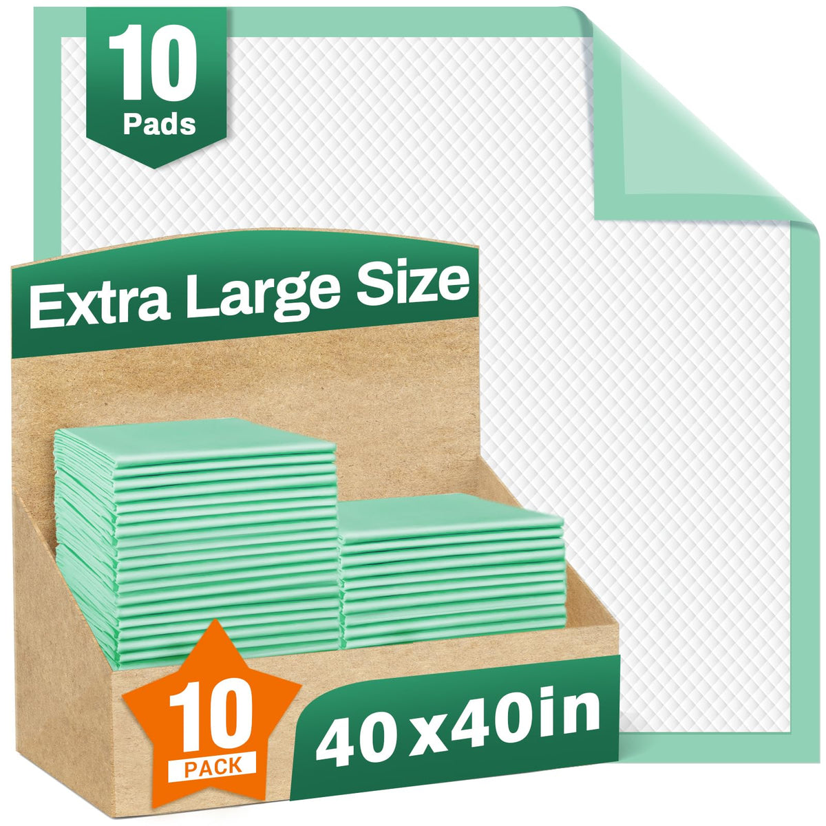 MILDPLUS disposable bed pad overview showing extra-large coverage for beds and sofas