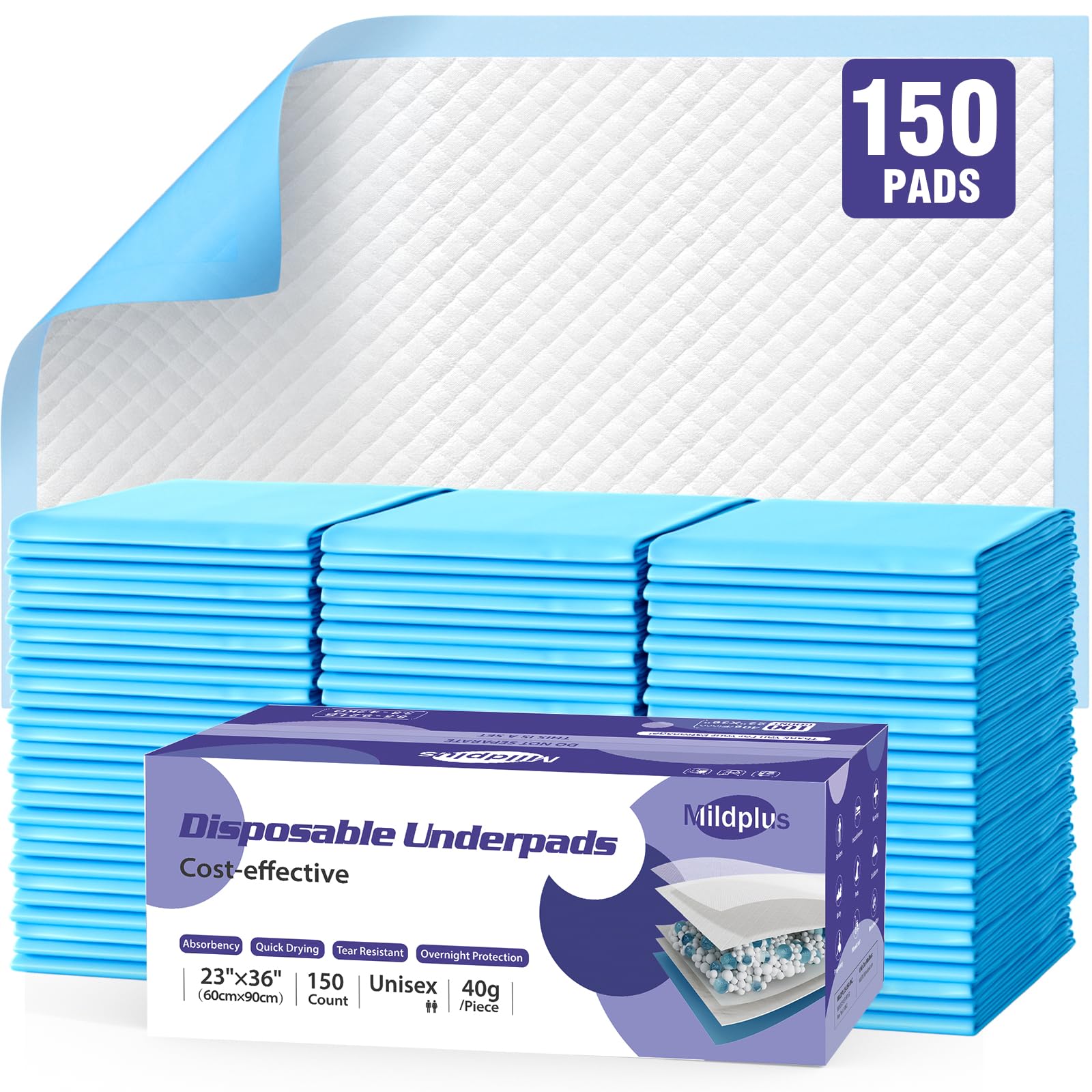 MILDPLUS disposable pads in box for ready, long-lasting protection