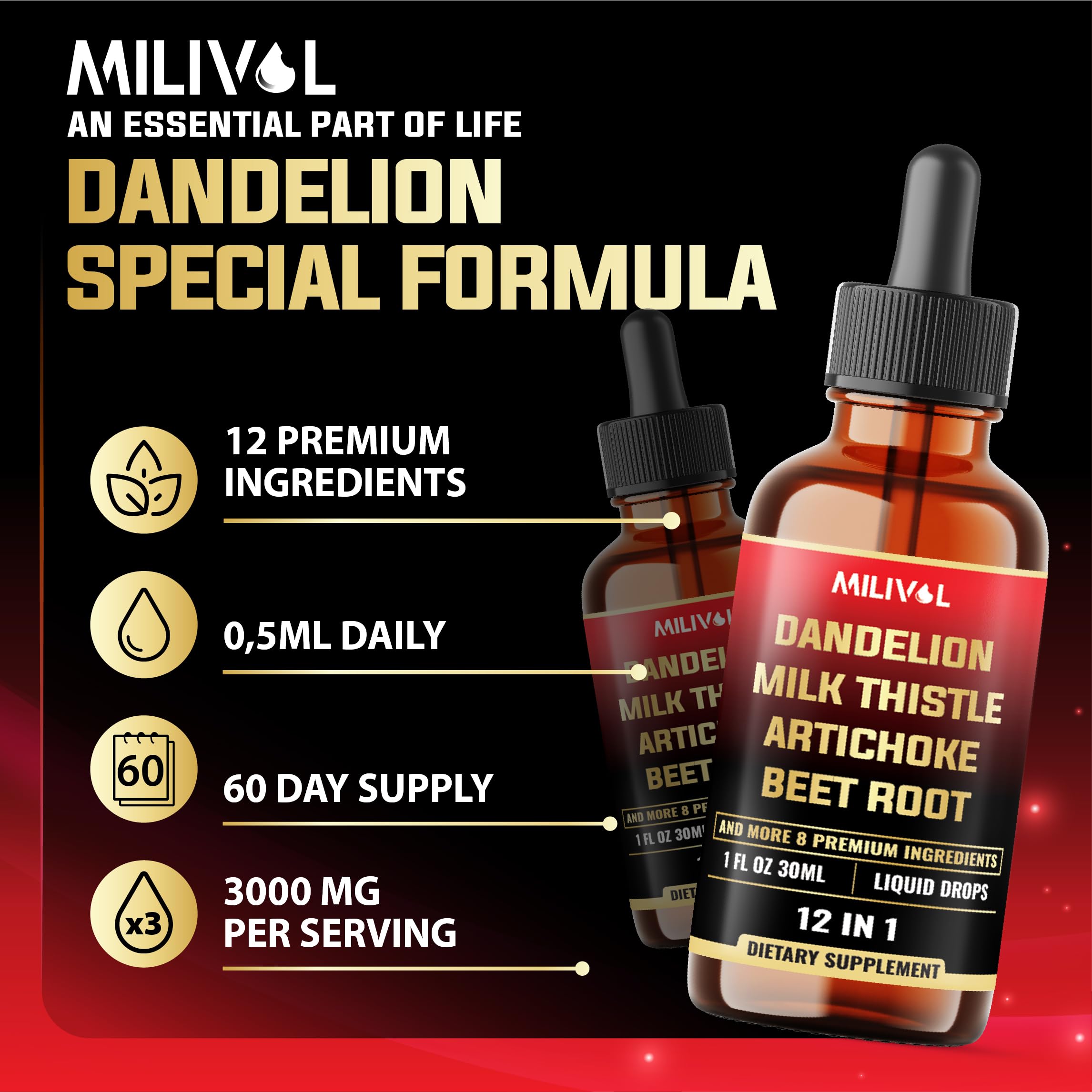 MILIVOL turmeric ginger peppermint mix highlights natural aroma for beverages