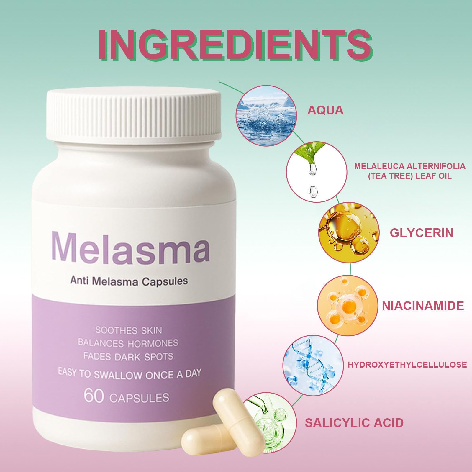 MILIZHIWU ashwagandha and turmeric extract label closeup for brightness support