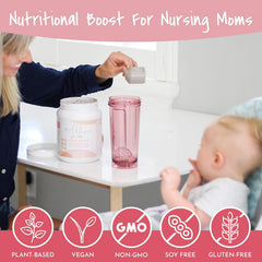 MILK DUST pea rice protein blend ingredients show clean lactation support