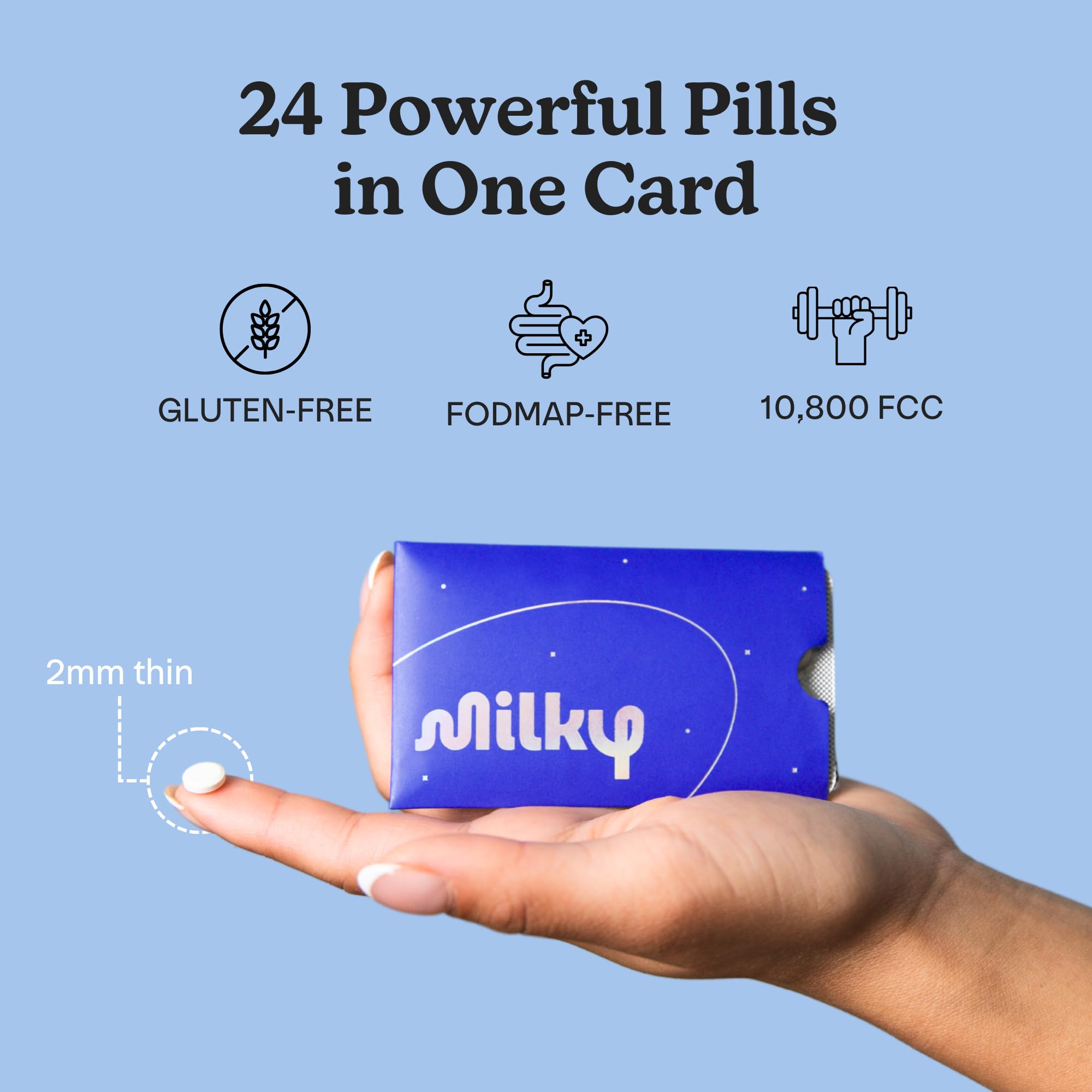 Milky discreet modern packaging conveys everyday convenience