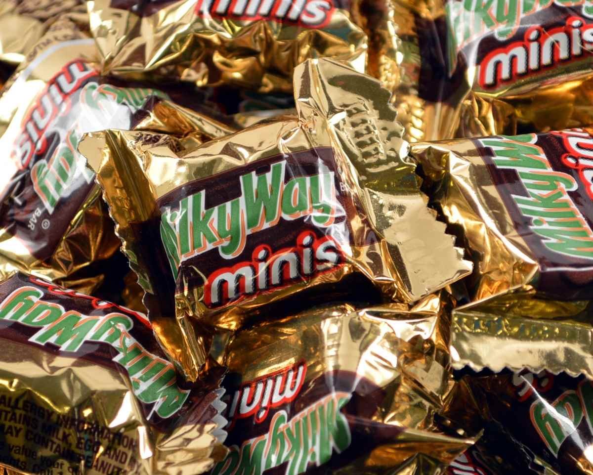 Milky Way Bite Size Candy Bars close-up, ideal for sharing at parties or movie nights.