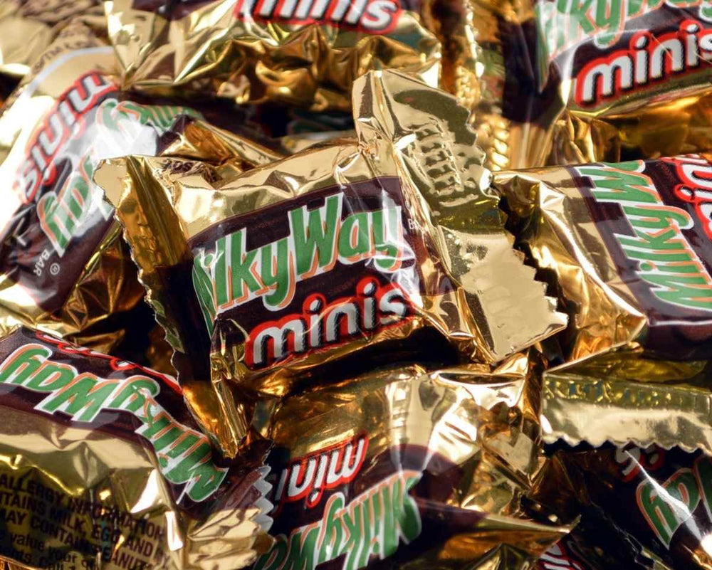Milky Way Bite Size Candy Bars close-up, ideal for sharing at parties or movie nights.