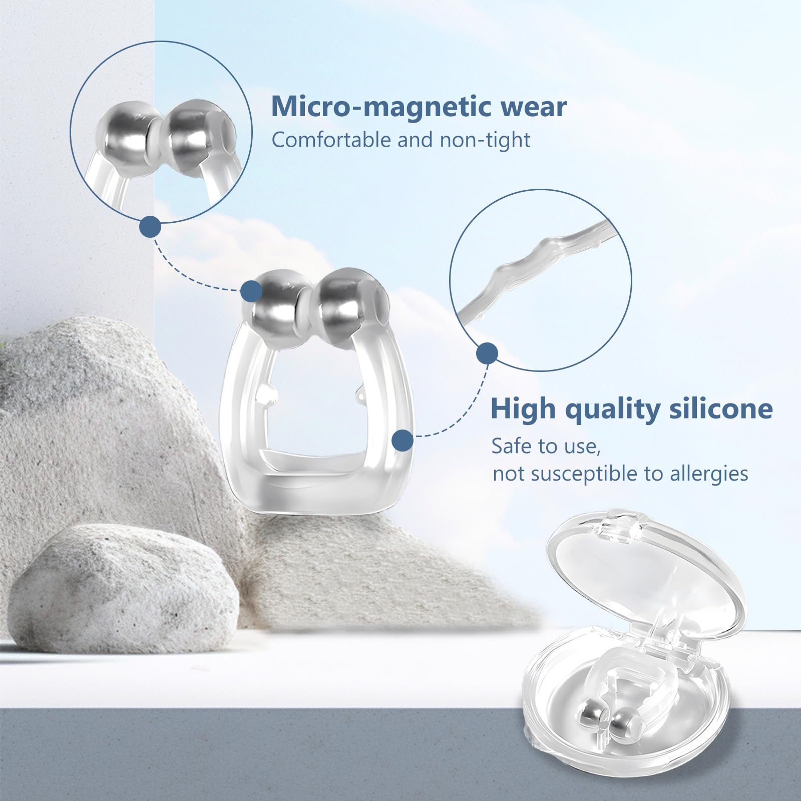 Milumber Sleep Clips with adjustable fit stay securely in place for uninterrupted rest.