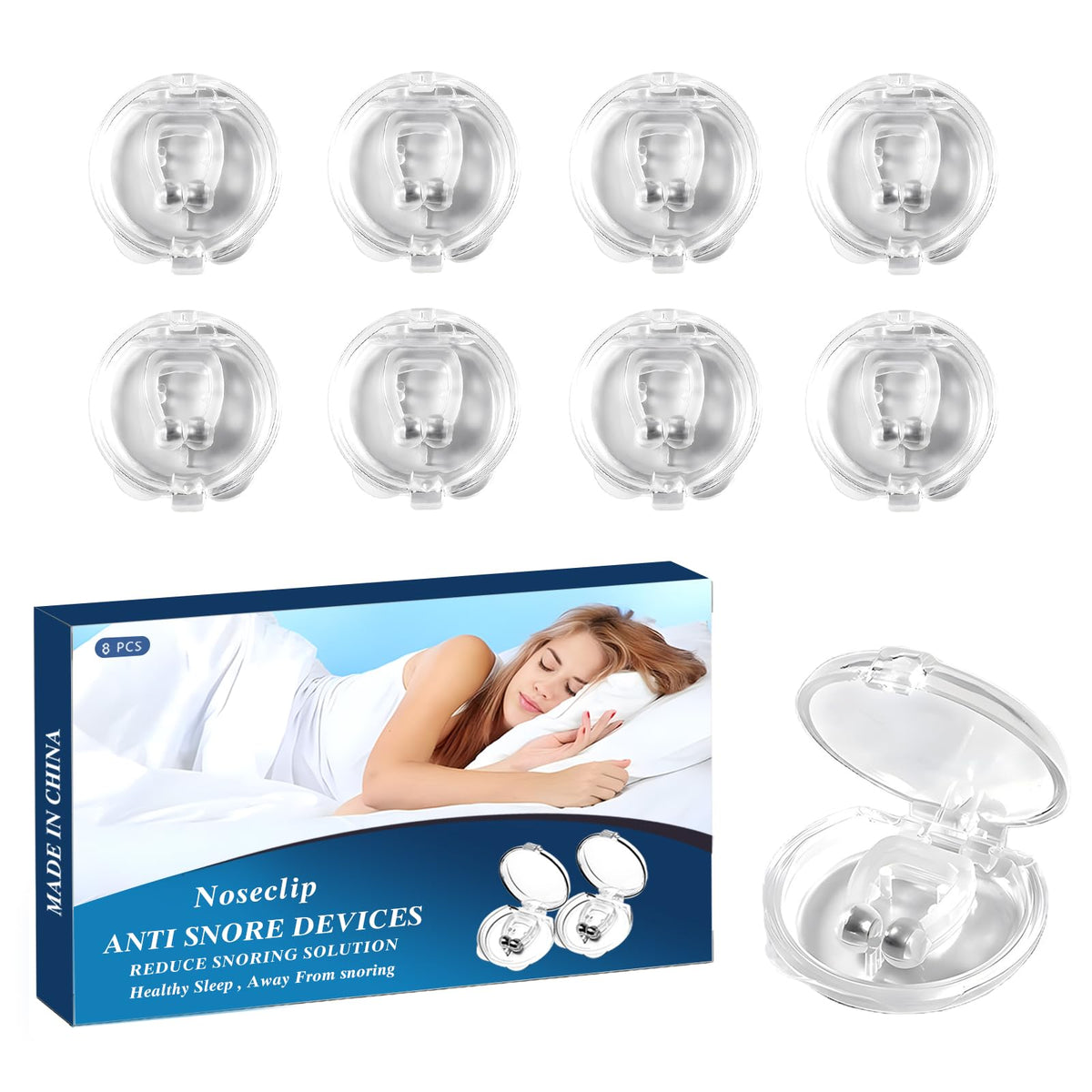 Milumber Sleep Clips on the nose provide gentle airway support for a calmer night.