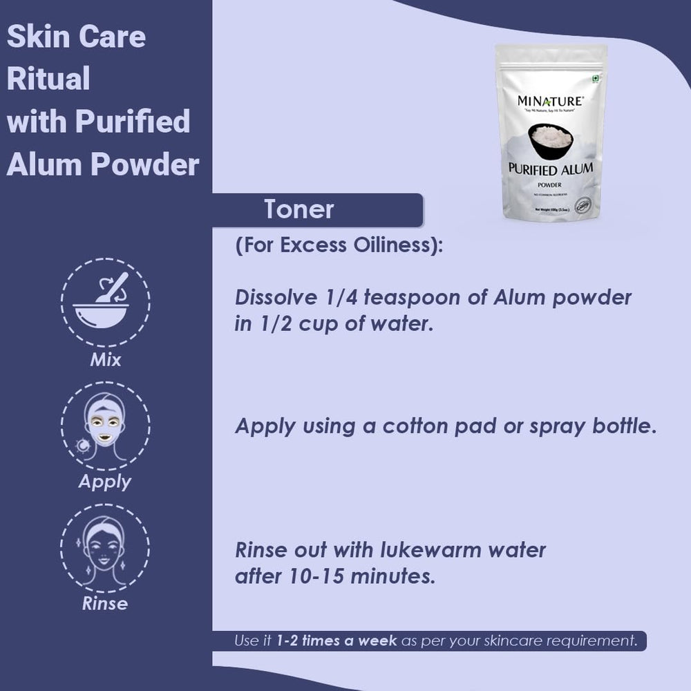 Mi Nature Alum Powder blackhead paste for gentle pore care.