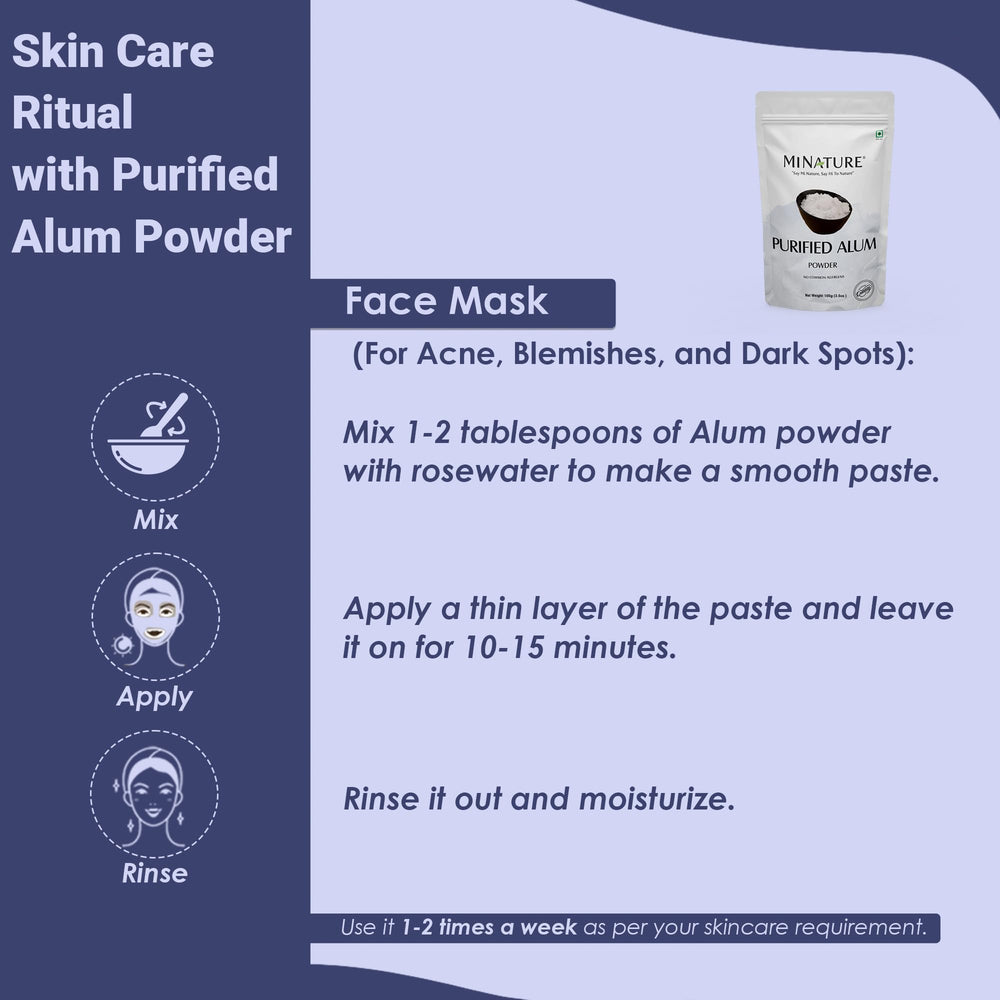 Mi Nature Alum Powder water clarification use for clearer liquid.