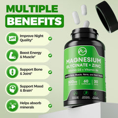 Minch capsules close-up displaying high-absorption magnesium glycinate