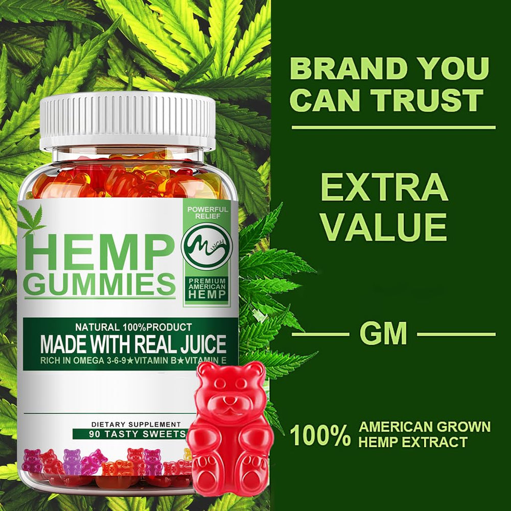 Minch Hemp Gummies bottle view shows convenient 2-pack for on-the-go use.