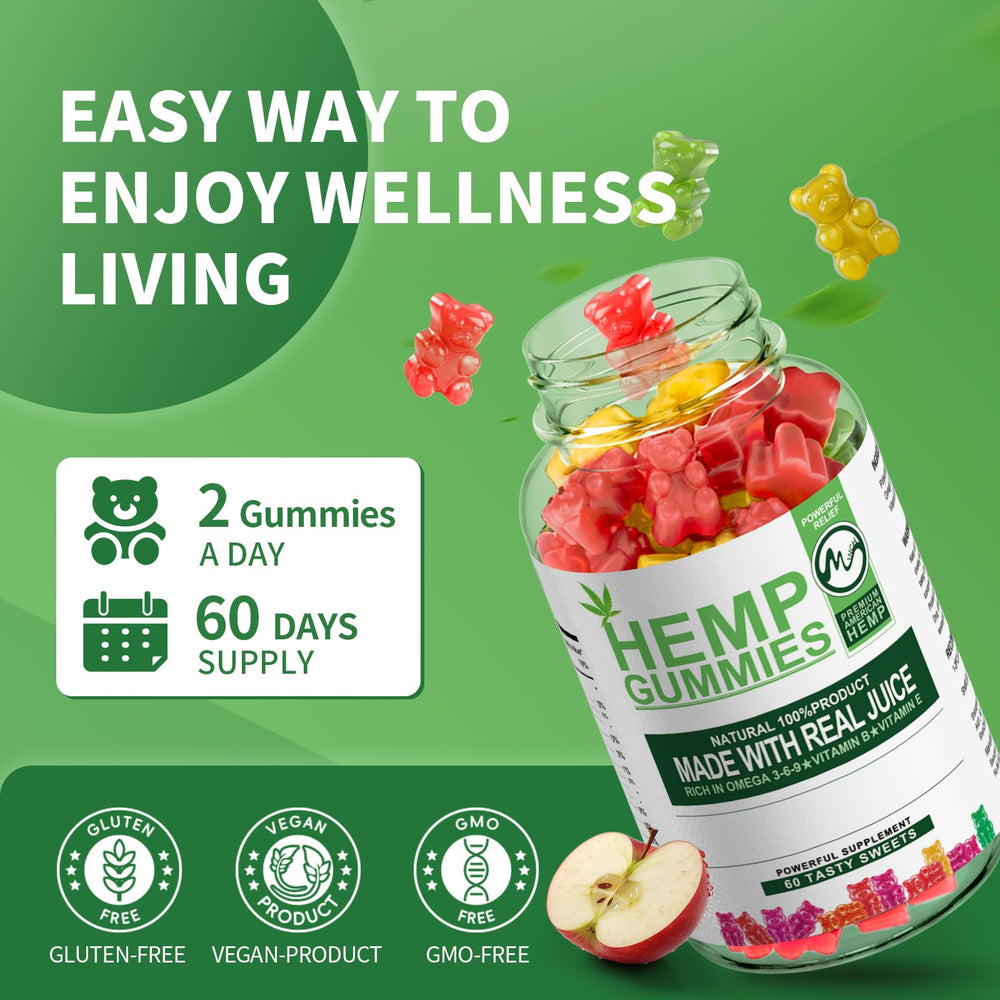 Minch hemp gummies label back view reveals per-serving nutrition