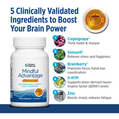 Mindful Advantage pills for daily use promoting clarity and reduced brain fog.