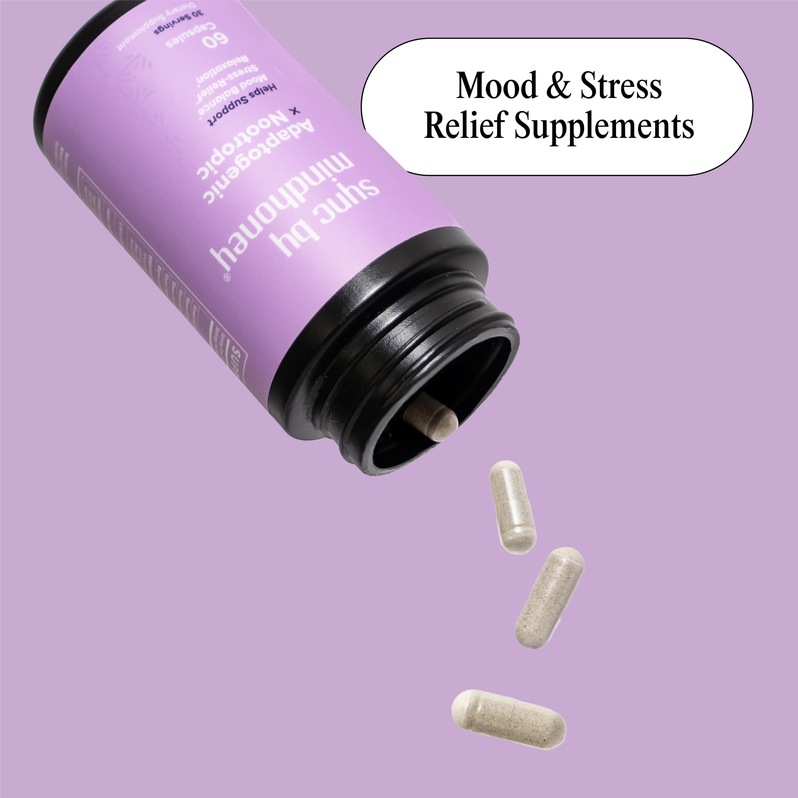 MINDHONEY SYNC night routine scene suggesting calm wind-down and restful sleep support.