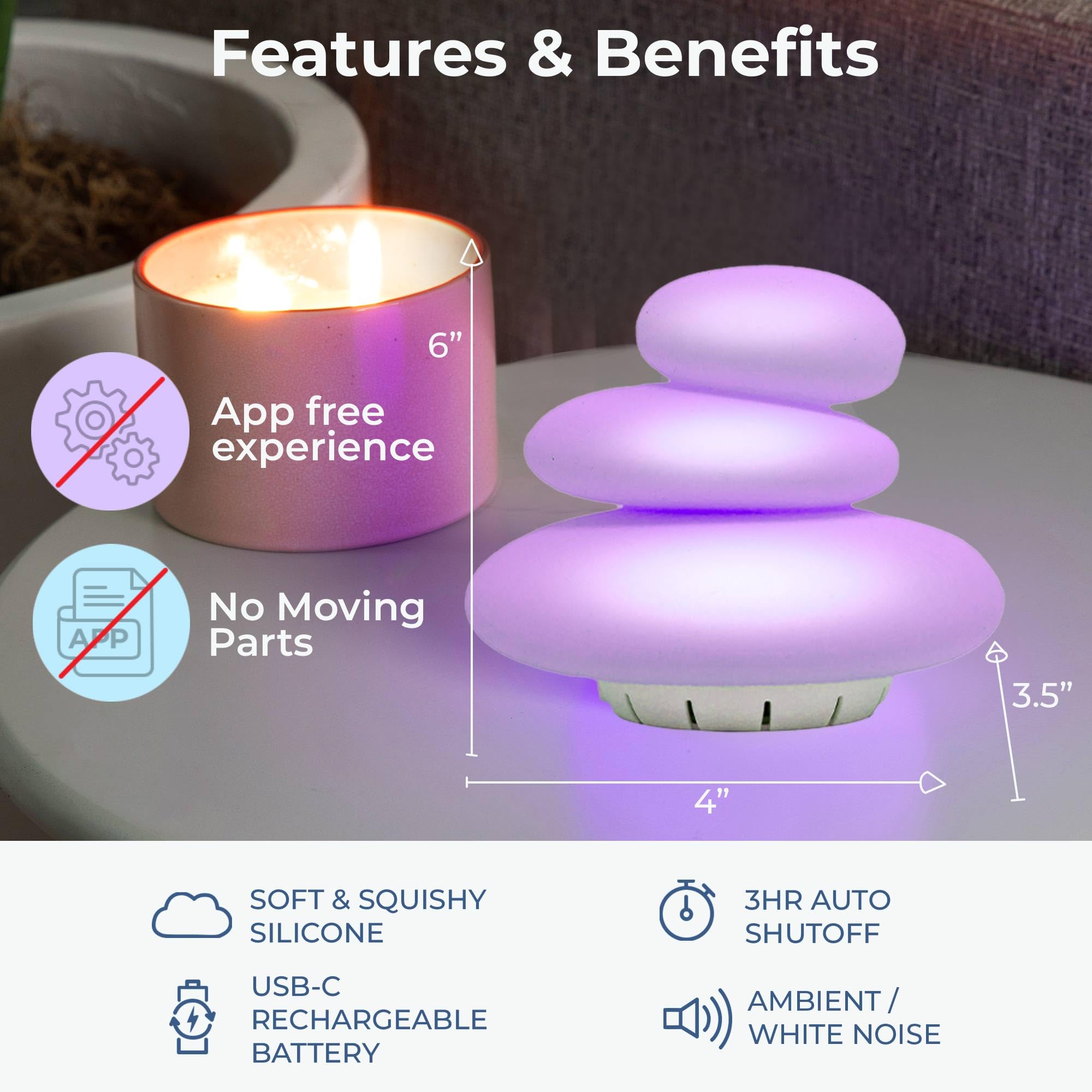 Mindsight Breathing Buddha brightness controls tailor the ambience